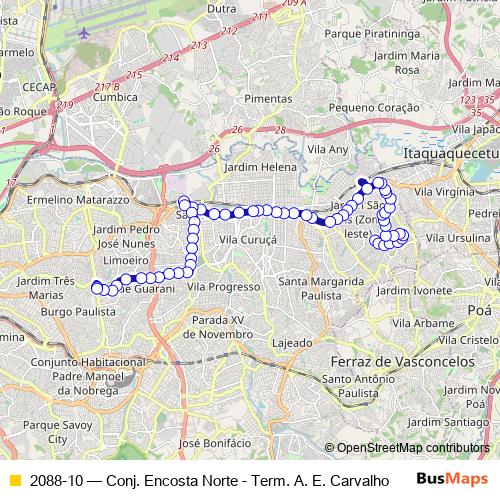 2088-10 bus Line Map