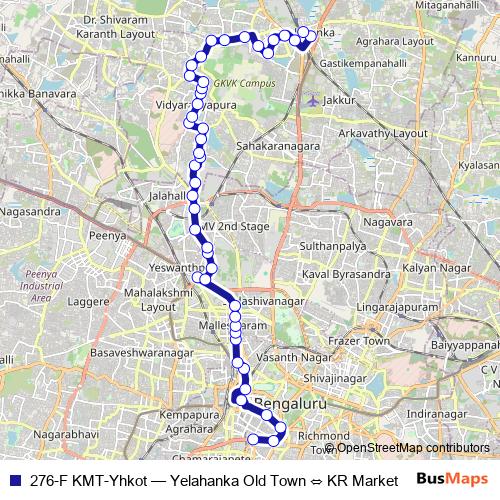 276-F KMT-Yhkot bus Line Map