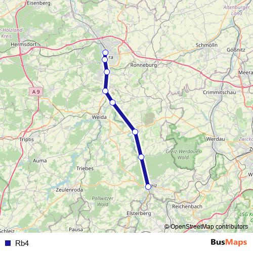 Rb4 bus Line Map