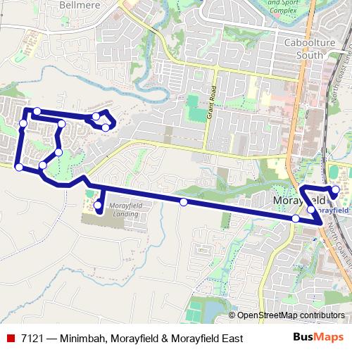 7121 bus Line Map