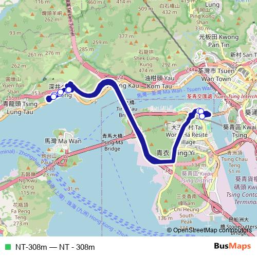 NT-308m bus Line Map