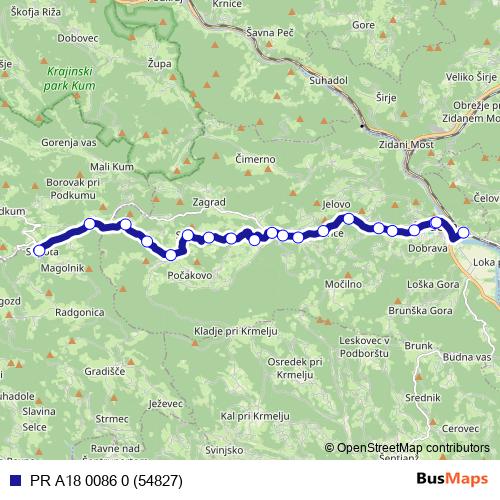 PR A18 0086 0 (54827) bus Line Map