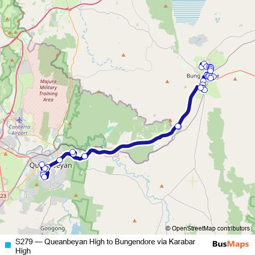 S279 bus Line Map