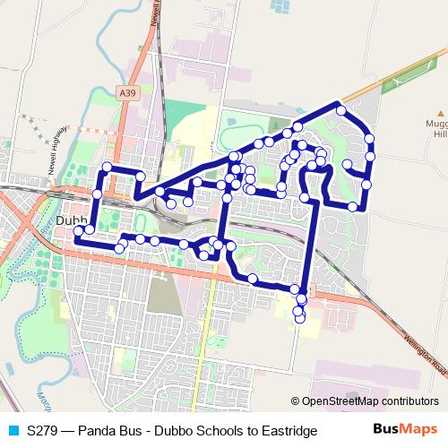 S279 bus Line Map