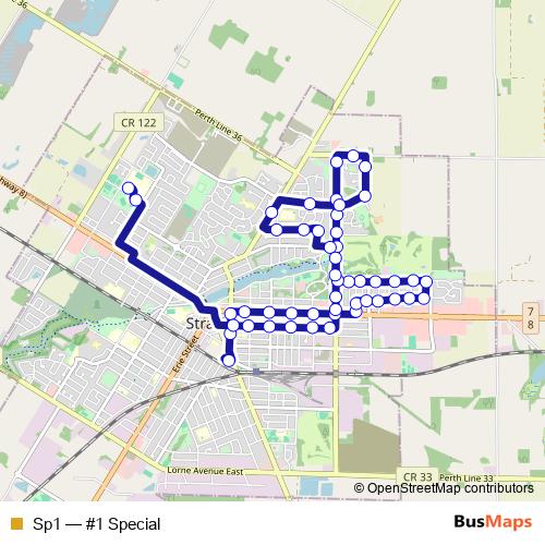 Sp1 bus Line Map