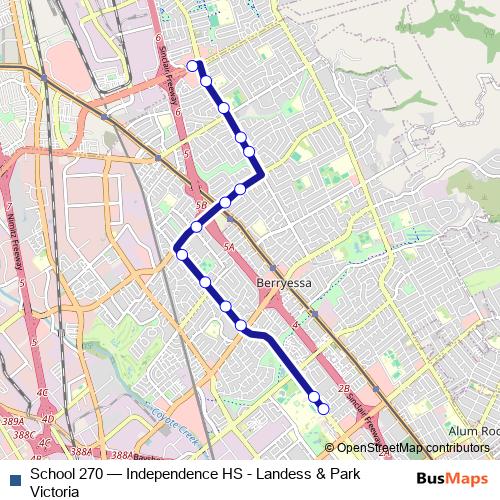 School 270 bus Line Map