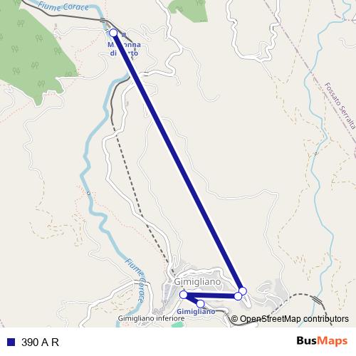 390 A R bus Line Map
