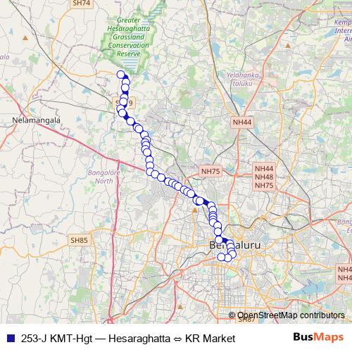253-J KMT-Hgt bus Line Map