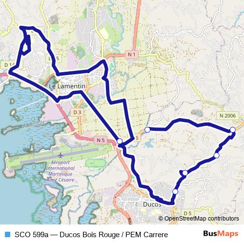 SCO 599a bus Line Map