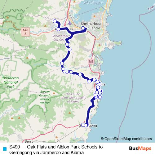 S490 bus Line Map