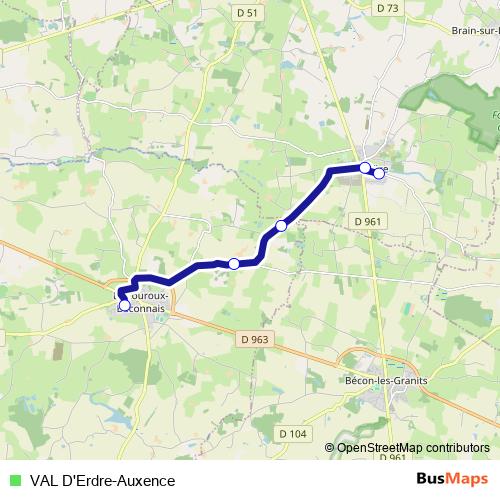 VAL D'Erdre-Auxence bus Line Map
