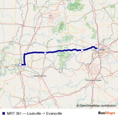 MRT 361 bus Line Map