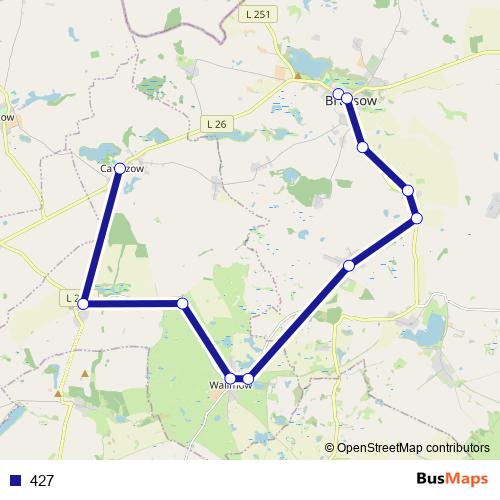 427 bus Line Map