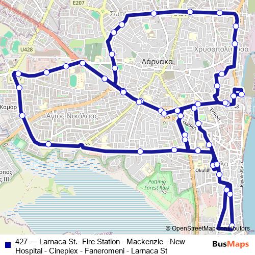 427 bus Line Map