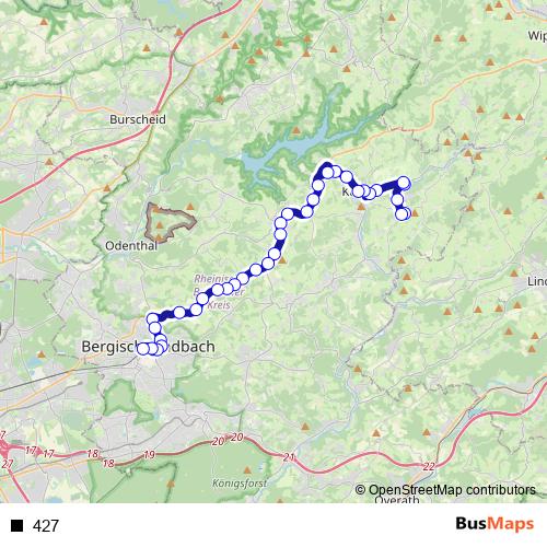 427 bus Line Map