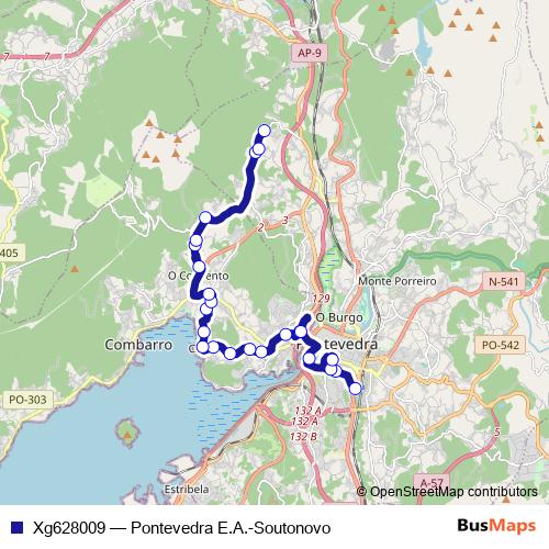 Xg628009 bus Line Map