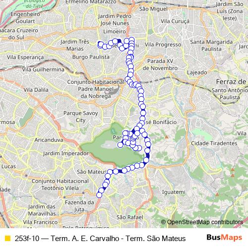 253f-10 bus Line Map