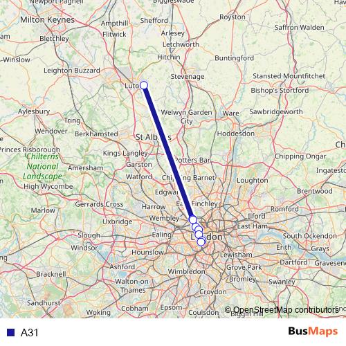 A31 bus Line Map