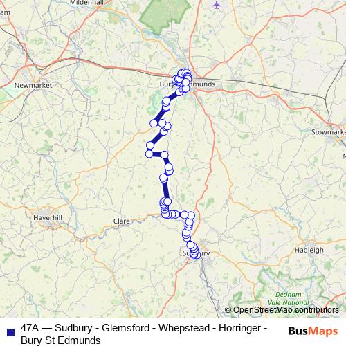 47A bus Line Map