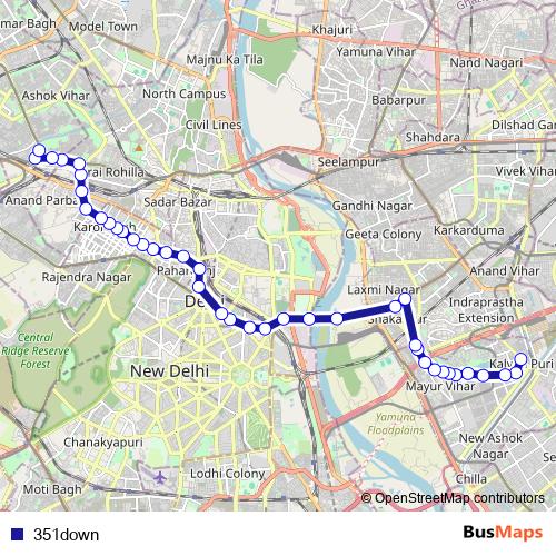 351down bus Line Map