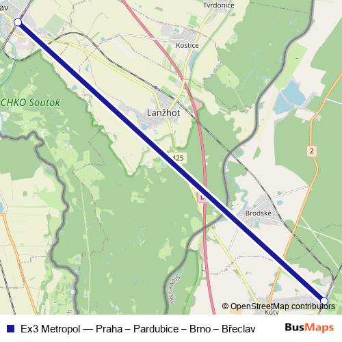 Ex3 Metropol rail Line Map