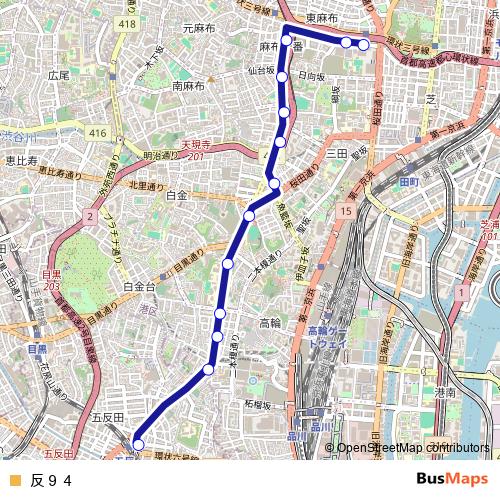 反９４ bus Line Map