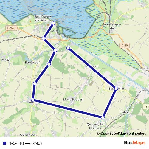 1-5-110 bus Line Map