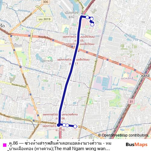 ต.86 bus Line Map