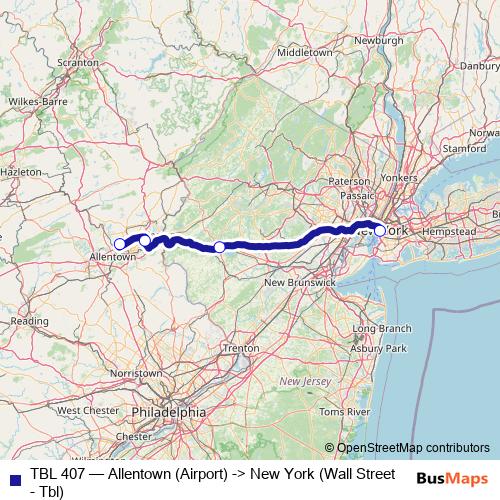 TBL 407 bus Line Map