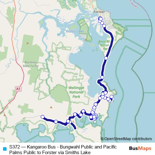 S372 bus Line Map