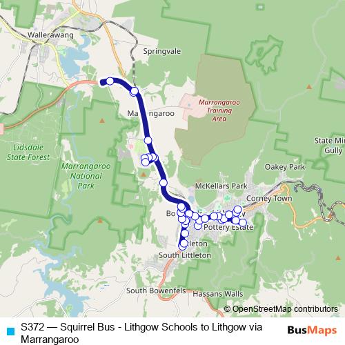 S372 bus Line Map