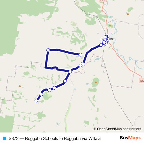 S372 bus Line Map