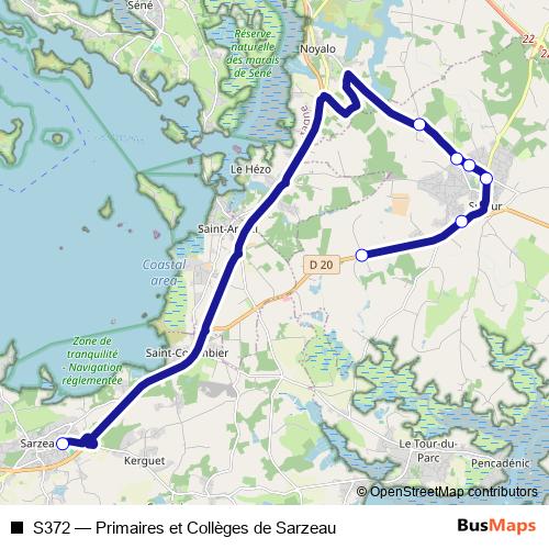 S372 bus Line Map