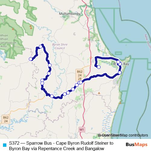 S372 bus Line Map