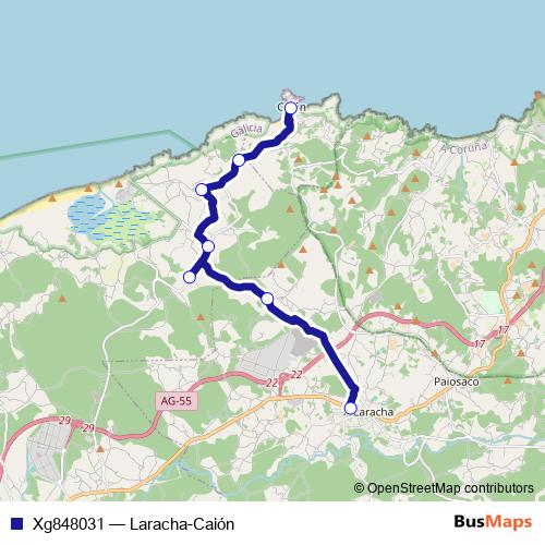 Xg848031 bus Line Map