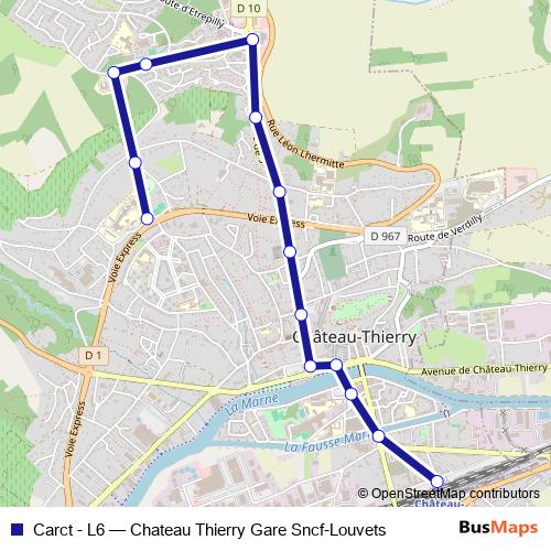 Carct - L6 bus Line Map
