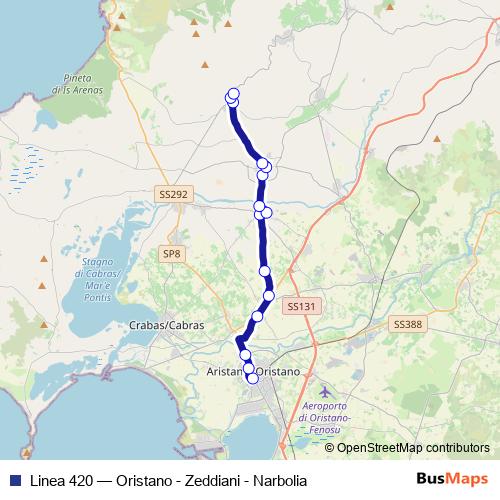 Linea 420 bus Line Map