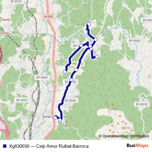 Xg830038 bus Line Map
