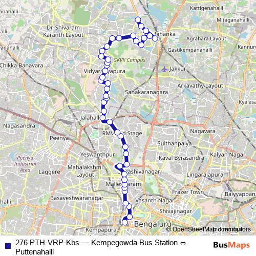 276 PTH-VRP-Kbs bus Line Map