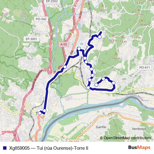 Xg859005 bus Line Map