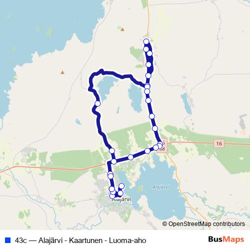 43c bus Line Map