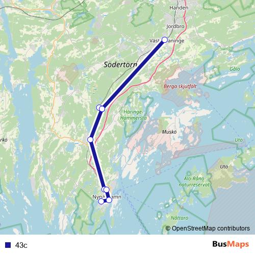 43c bus Line Map