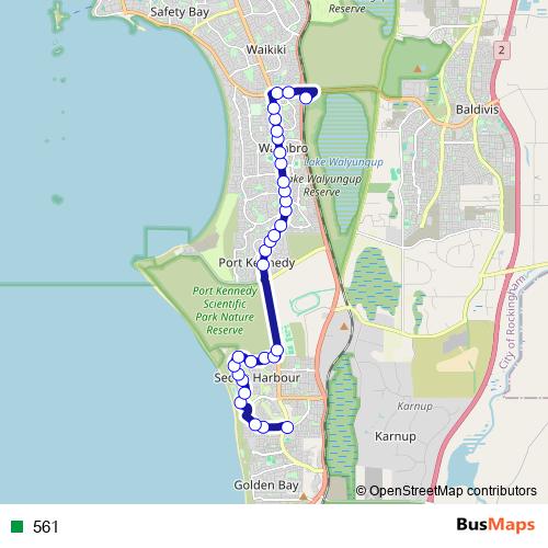 561 bus Line Map