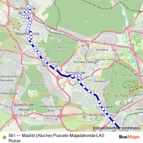 561 bus Line Map