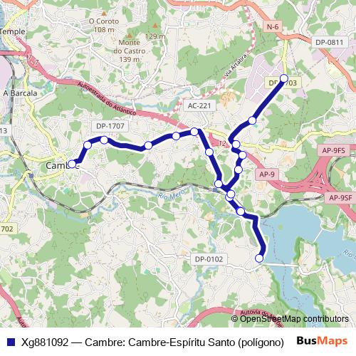 Xg881092 bus Line Map