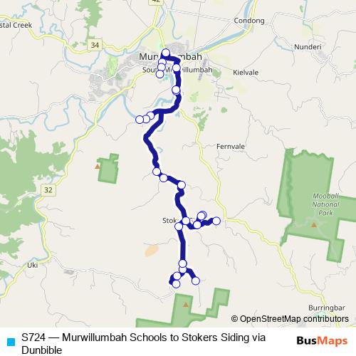 S724 bus Line Map