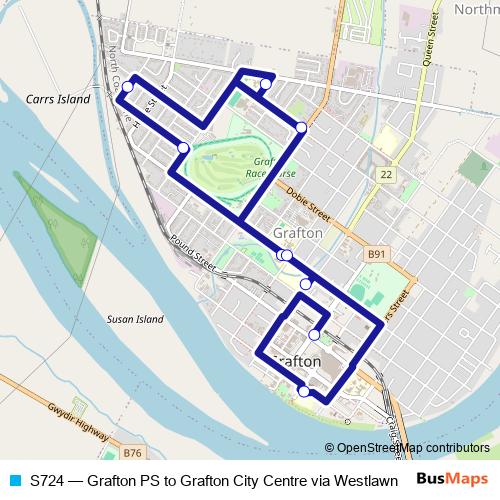 S724 bus Line Map