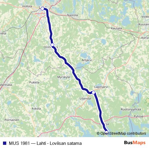 MUS 1981 rail Line Map