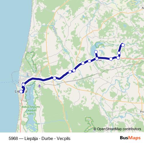 5968 bus Line Map