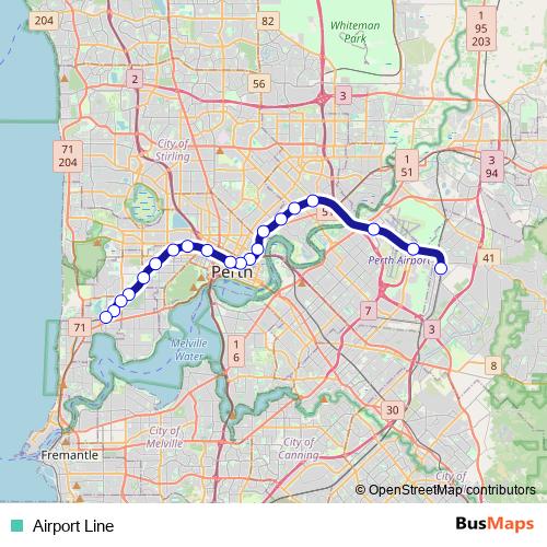 Airport Line rail Line Map